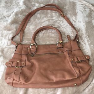 Casual brown faux leather purse